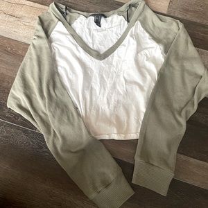 Olive / Army Green Baseball Style Shirt